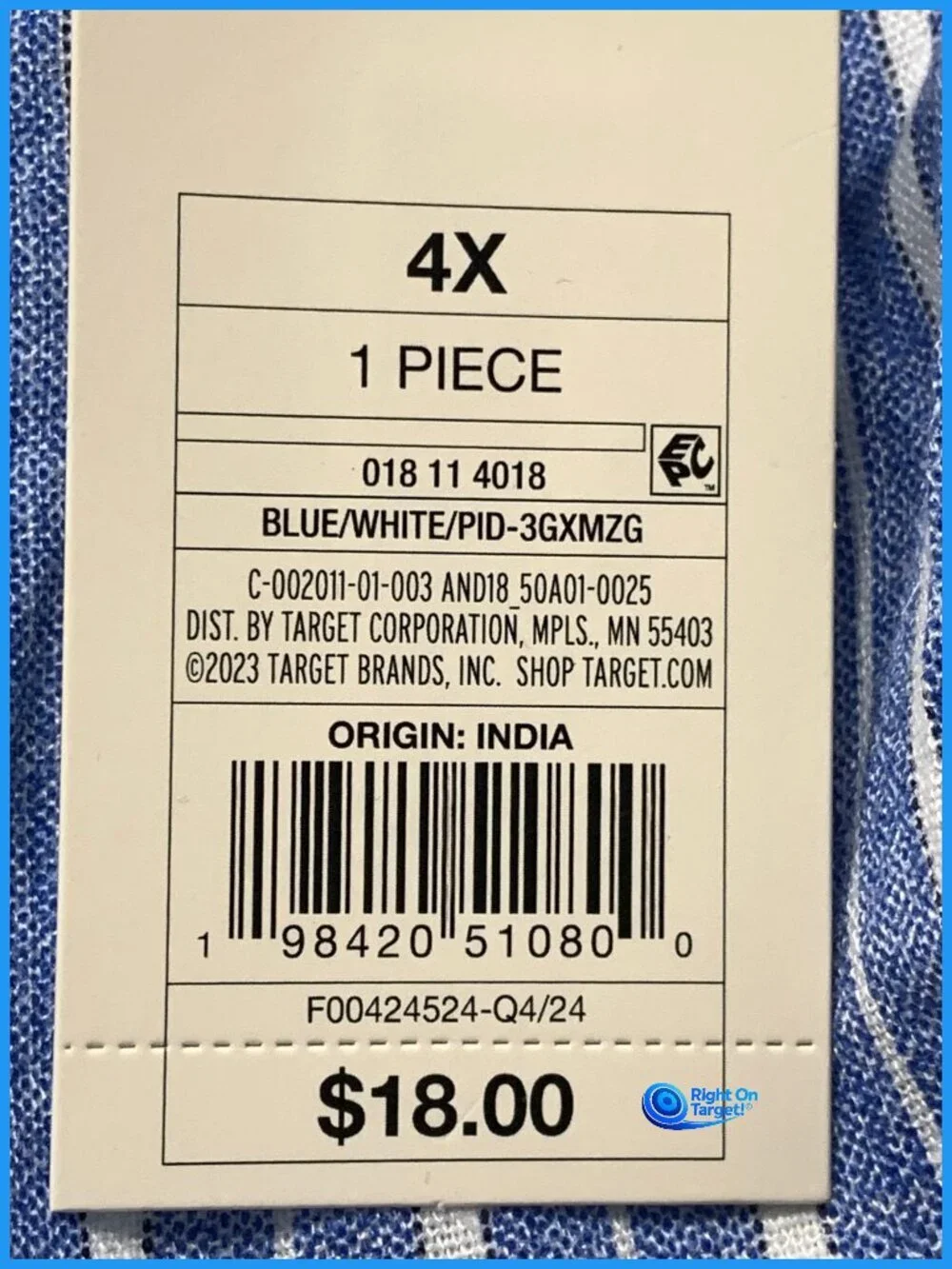 4X - Womens Mid-Rise Linen Pull-On Shorts - A New Day - Blue Striped - Picture 2 of 5